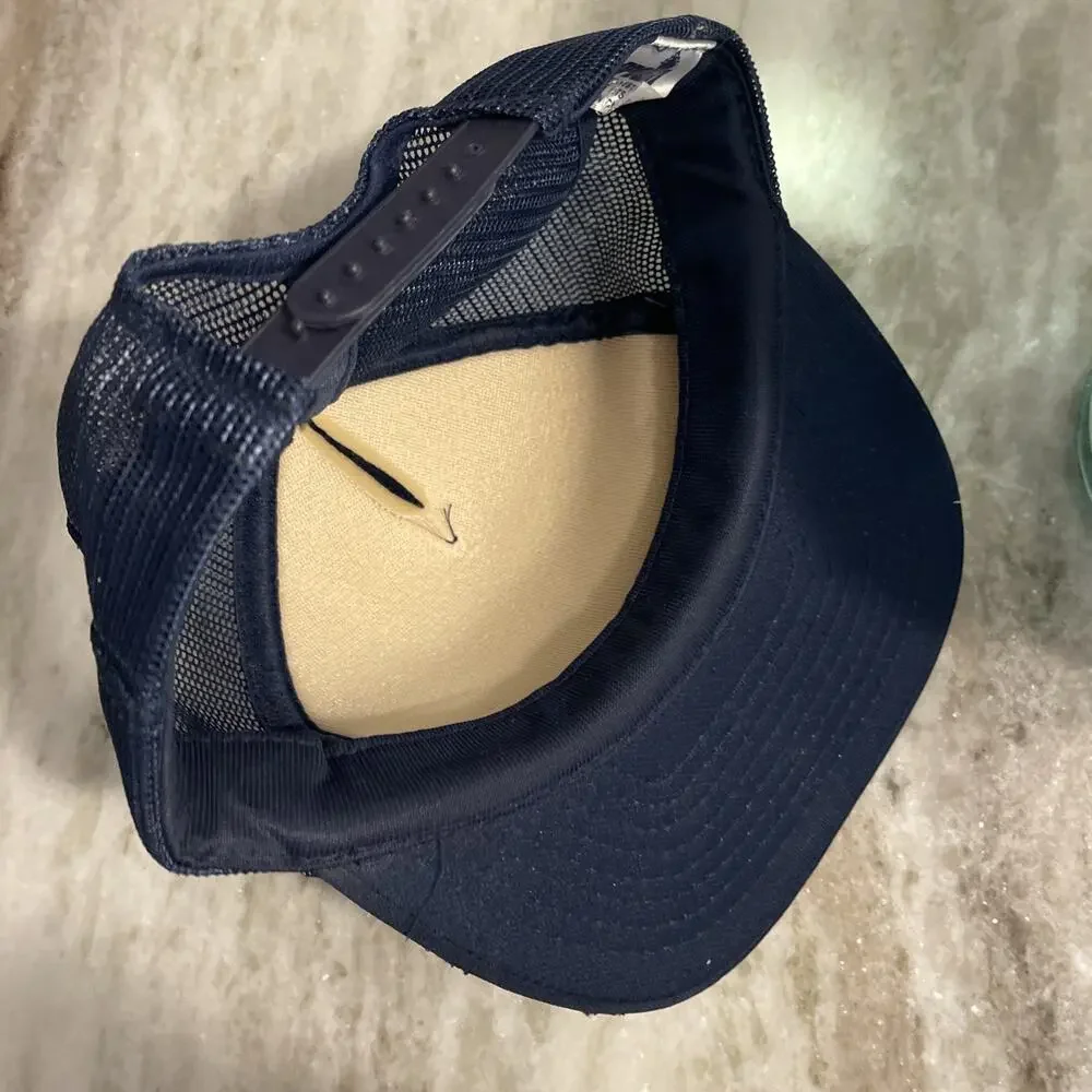 VINTAGE Next Day Motor Freight Hat Cap Snap Back Blue Mesh Trucker Mens 80s 90s